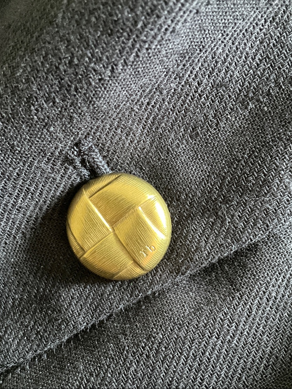 rag & bone Navy Square-Neck Mini Dress with Gold Buttons - Picture 8 of 8